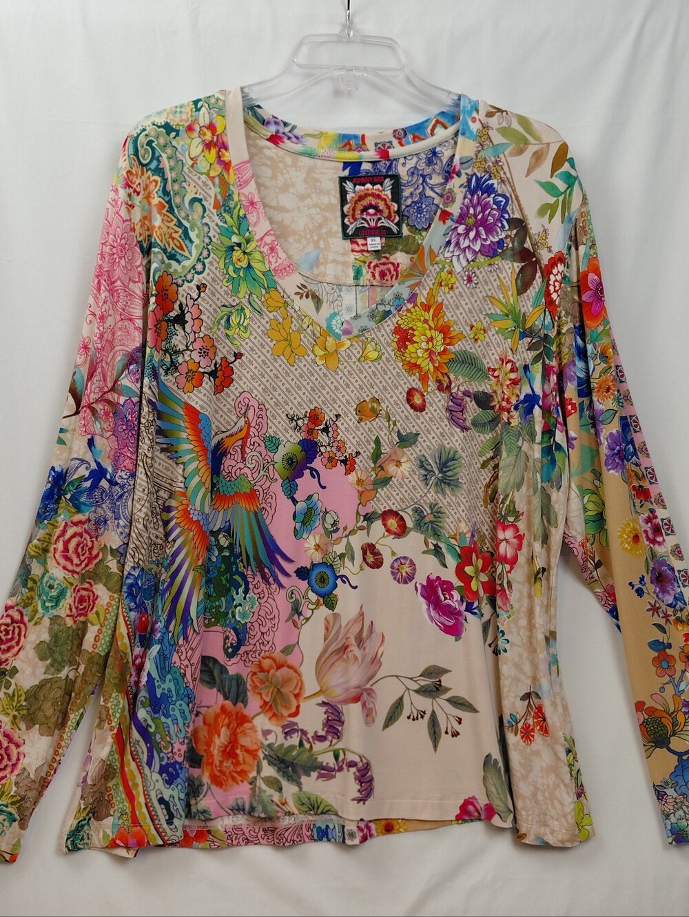 Johnny Was Light Dreamer Bamboo Long Sleeve Top Size X Large